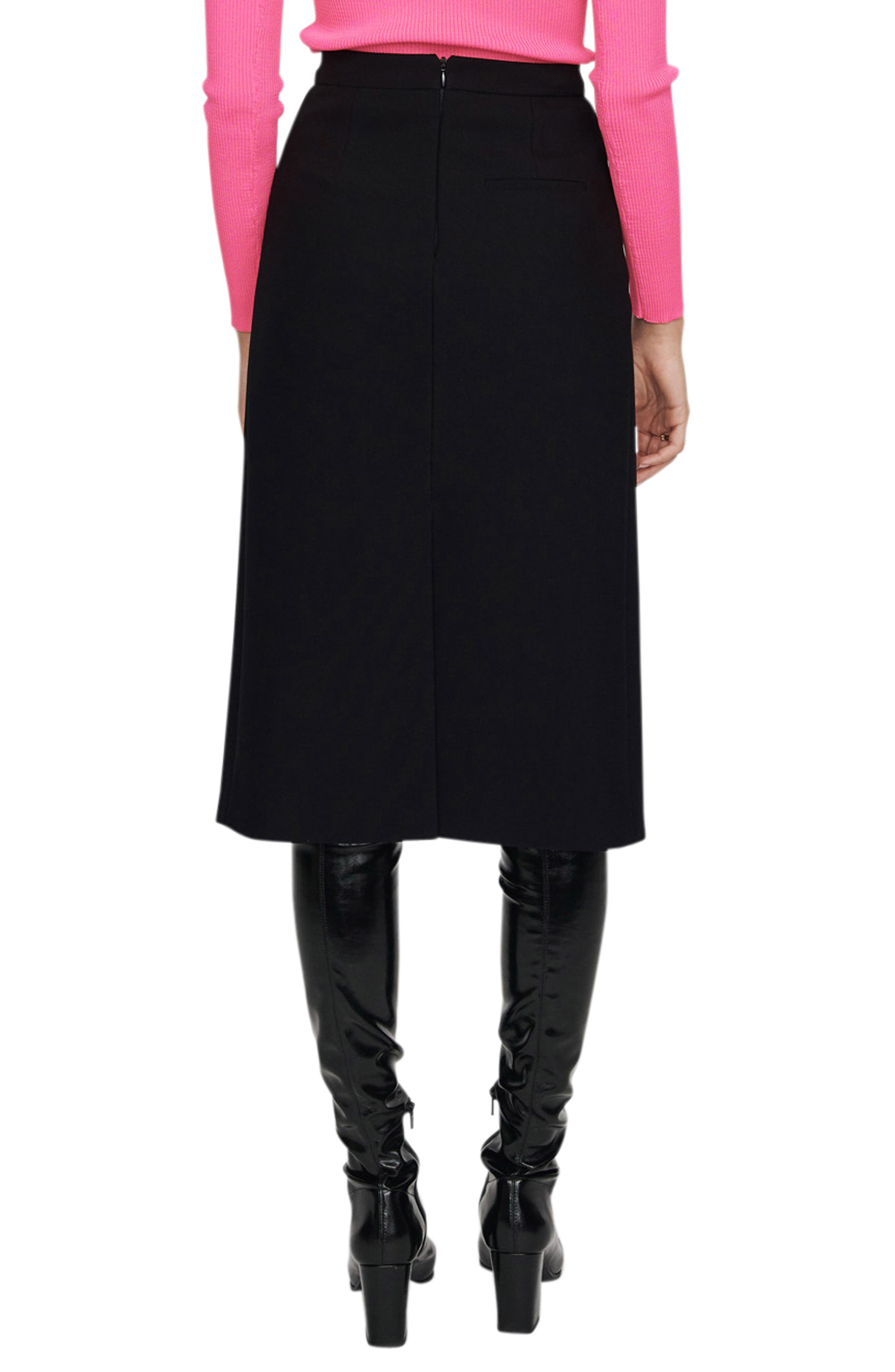 maje Jeanne Calf-Length Split Pencil Skirt (Women) | Nordstromrack
