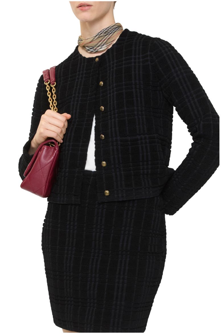 Wool Blend Mini Skirt, Main, color, Black