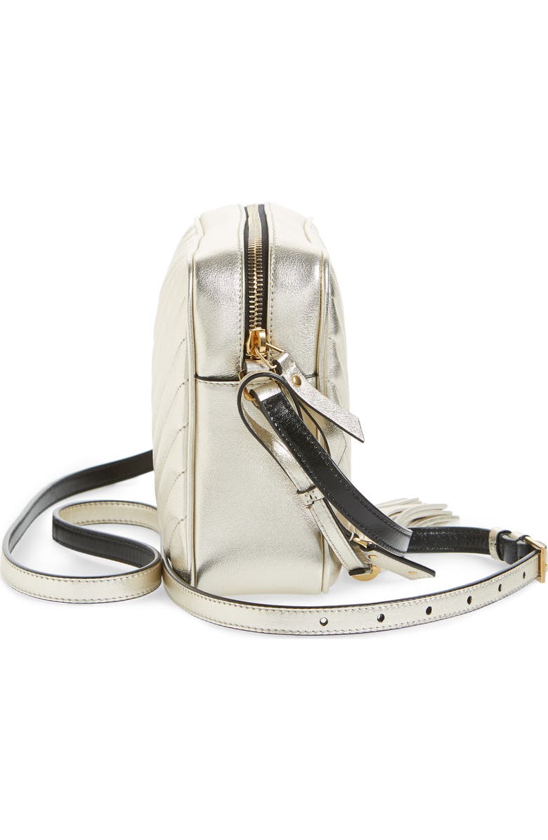 Saint Laurent Lou Quilted Metallic Leather Camera Bag, Alternate, color,