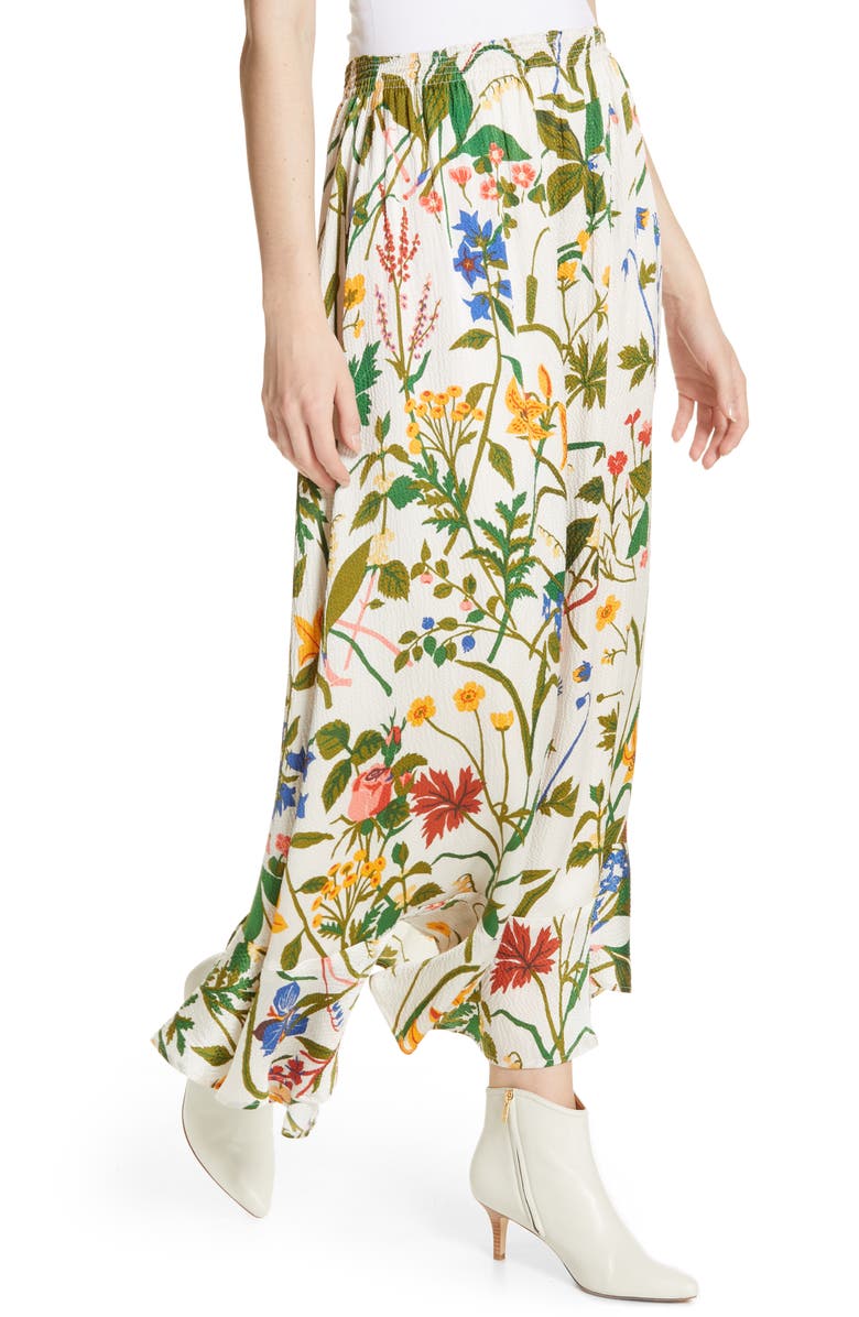 Rodebjer Irmaline Floral Print Silk Skirt, Alternate, color, 