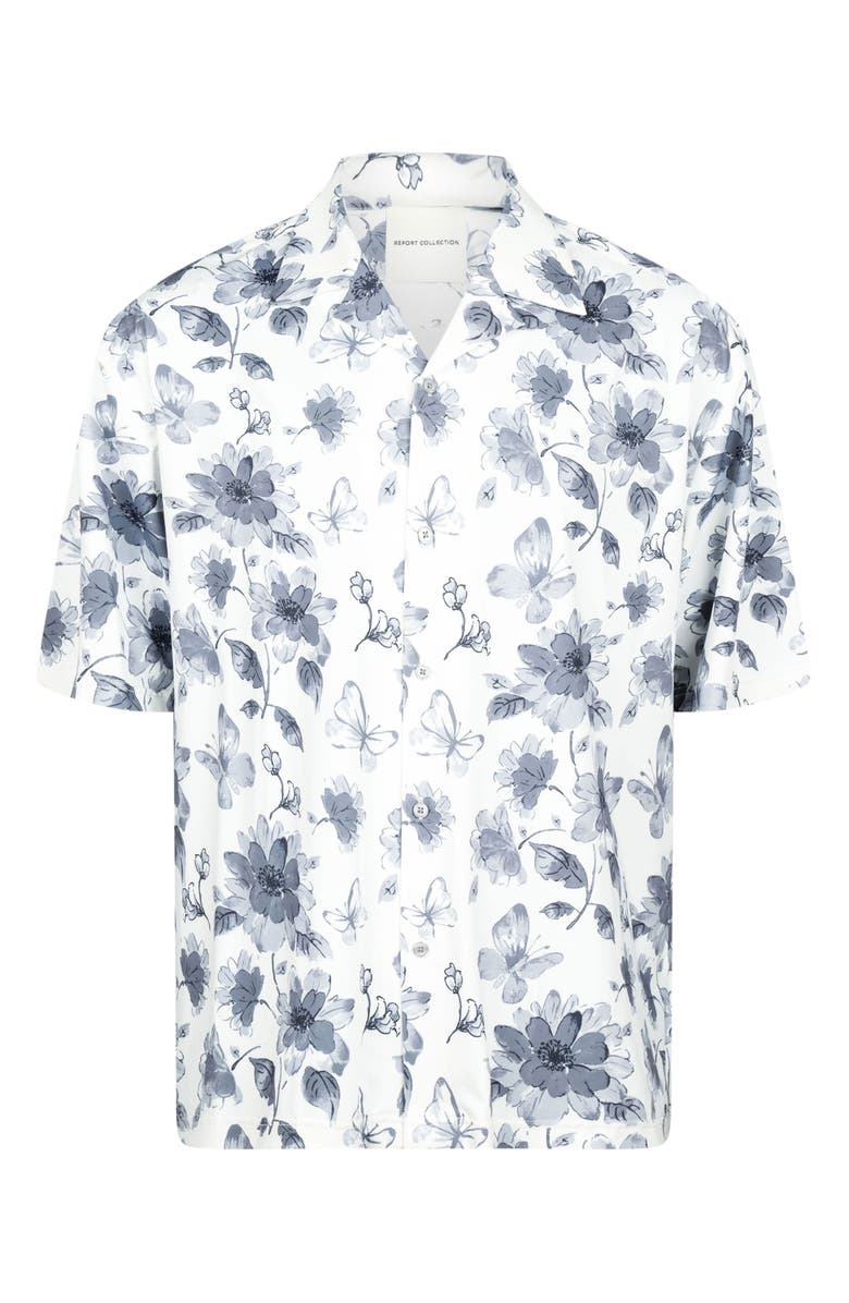 Report Collection Abstract Print Camp Shirt, Alternate, color,
