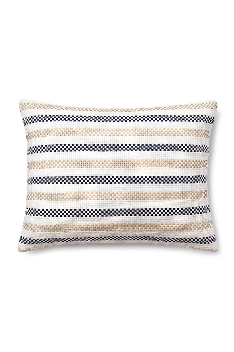 Marina Stripe Pillow, Main, color, Navy Blue
