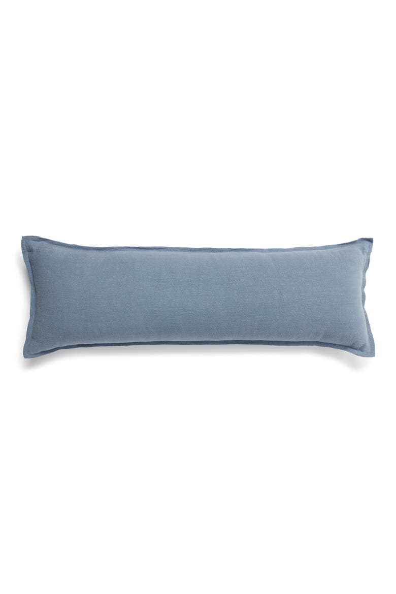 Washed Linen Accent Pillow, Alternate, color, BLUE CHIP