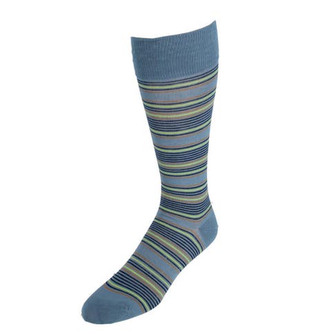 Men's Micro Striped Mid-Calf Premium Novelty Dress Socks (1 Pair)