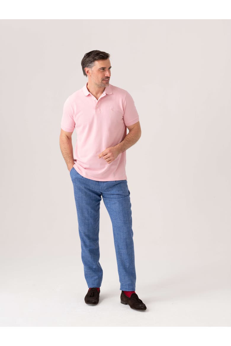 Piqué Cotton Short Sleeve Polo Shirt, Alternate, color, Pink