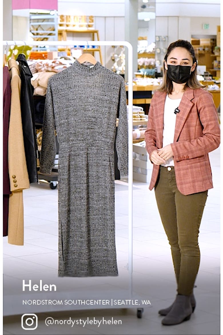 Ribbed Long Sleeve Sweater Dress video