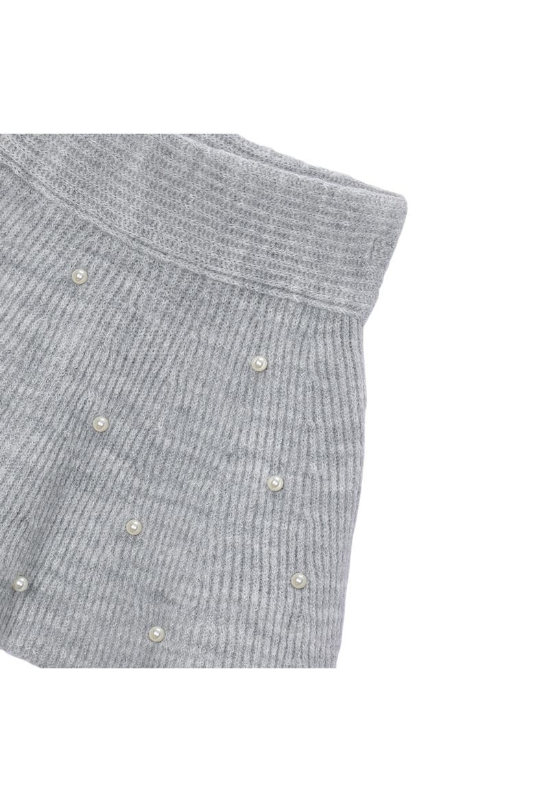Pearl Embellished Knit Skirt, Alternate, color, Grey