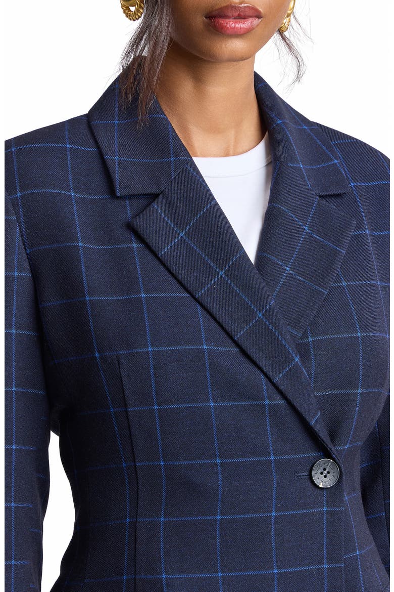 Hourglass Windowpane Blazer, Alternate, color, NAVY WINDOWPANE