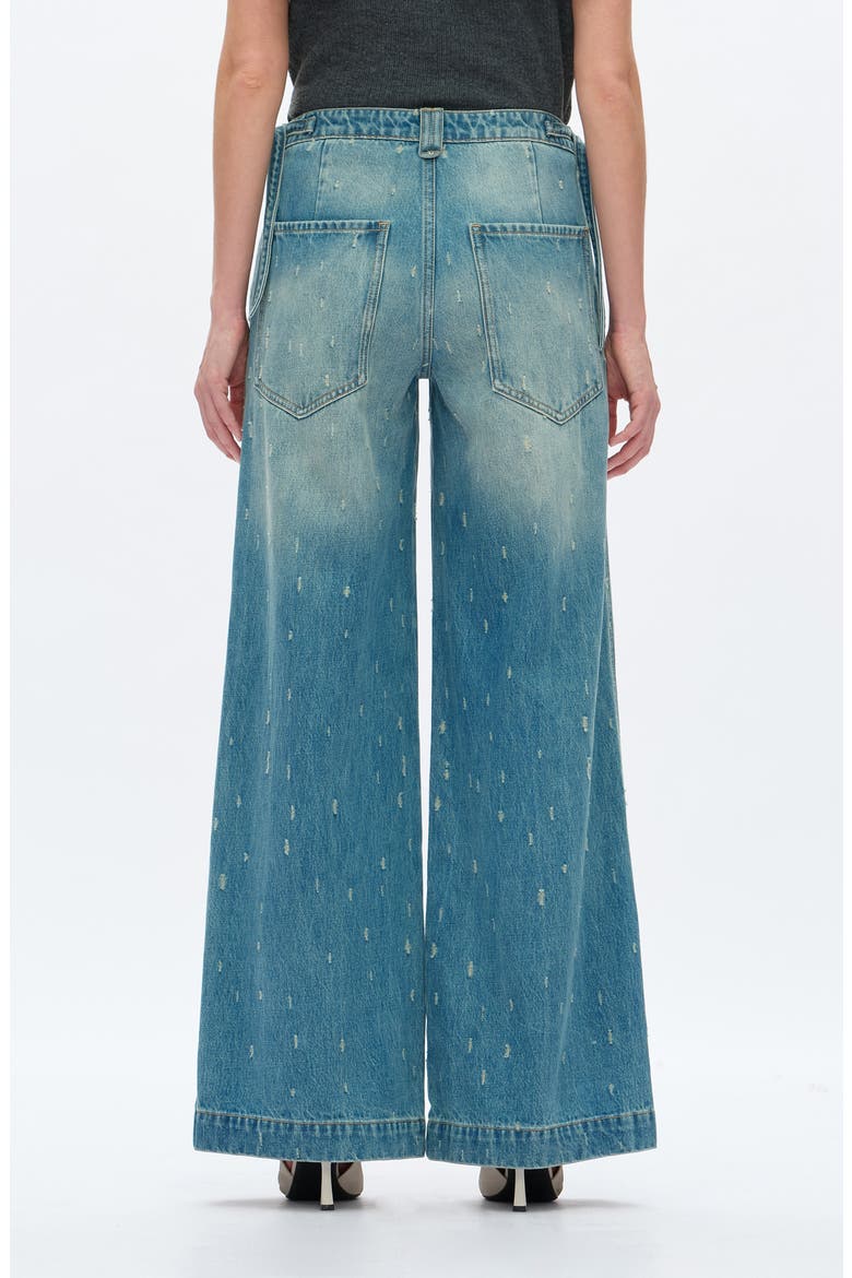 Distressed Low Rise Wide Leg Jeans, Alternate, color, VINTAGE MEDIUM BLUE
