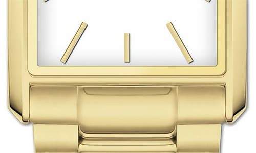 Alfred Sung Horizon Rectangular Bracelet Watch, 22mm X 32mm In Gold