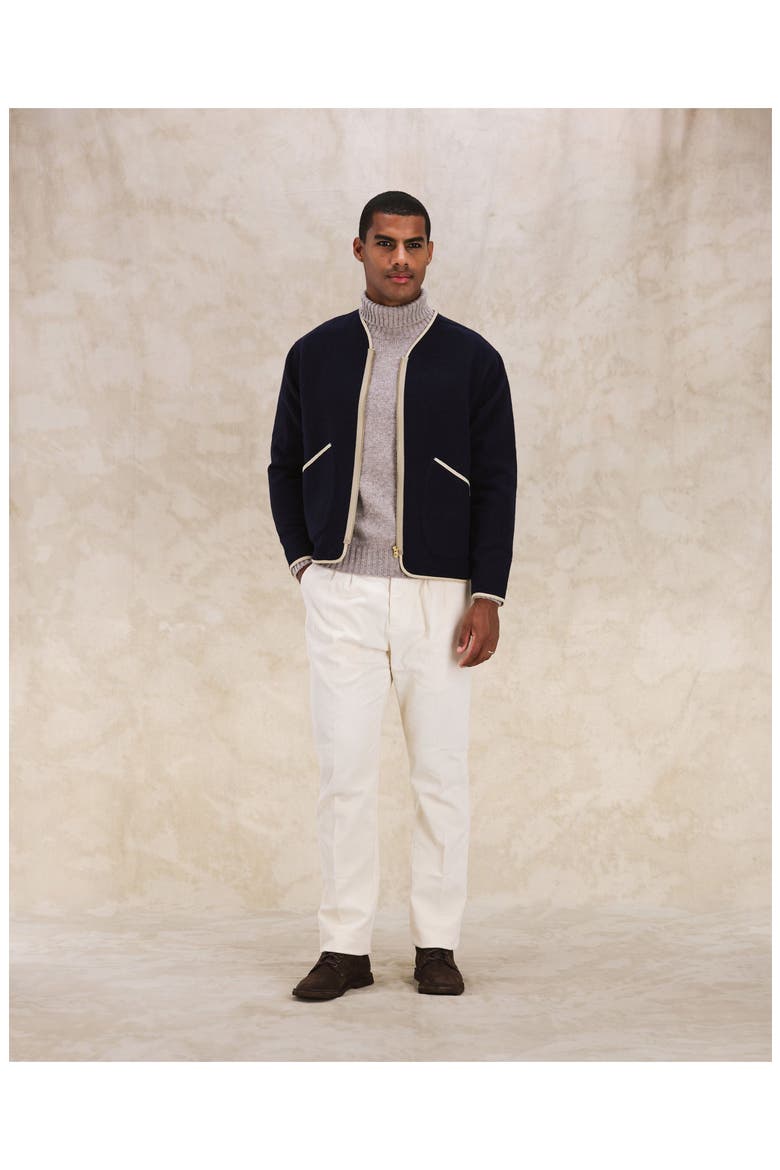 Pences Corduroy Pleated Trousers, Alternate, color, WHITE