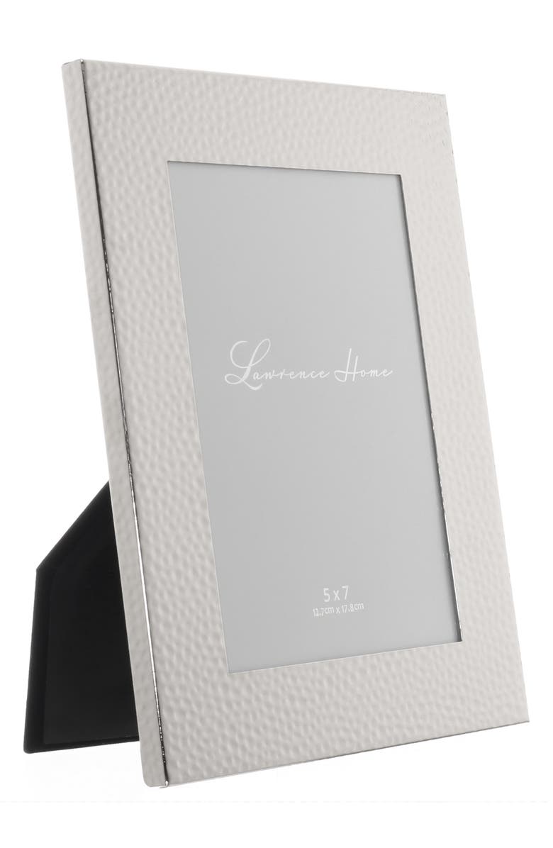 Lawrence Frames Hammered 5x7 Picture Frame, Main, color, Silver