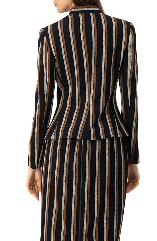 Ivonne Striped Jacket In Black