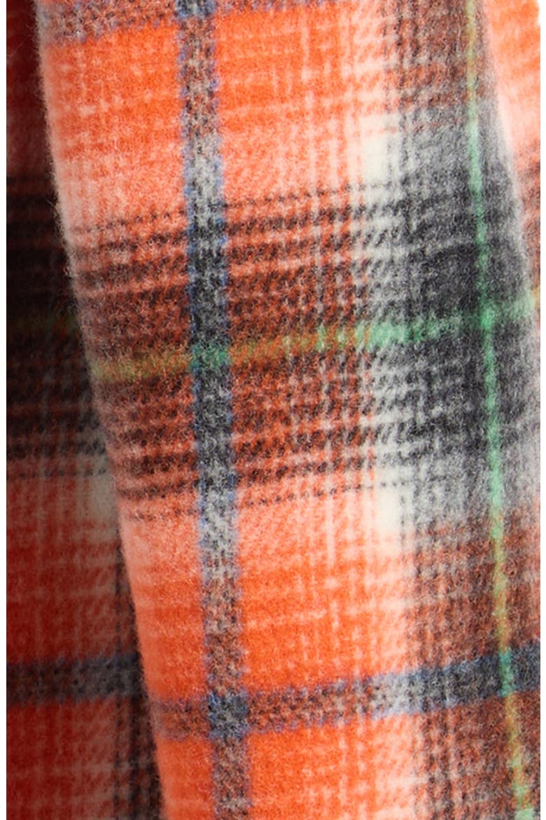 Check Plaid Wool Scarf, Alternate, color, RUSSET ORANGE