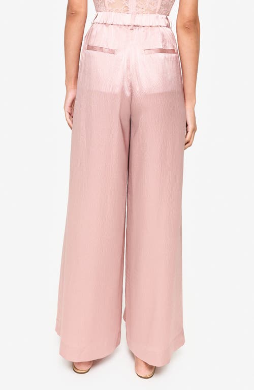 Cami Nyc Fabian High Waist Wide Leg Silk Pants In Begonia