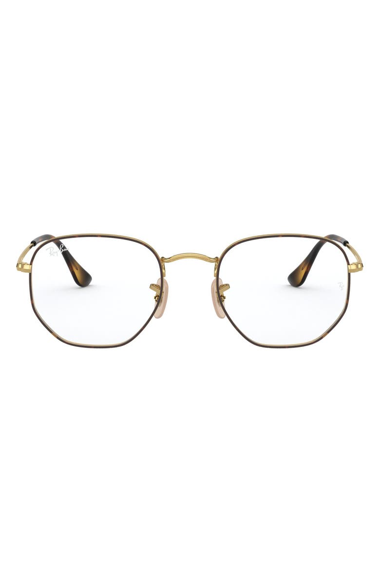 Ray-Ban 54mm Optical Glasses, Main, color, Havana Gold