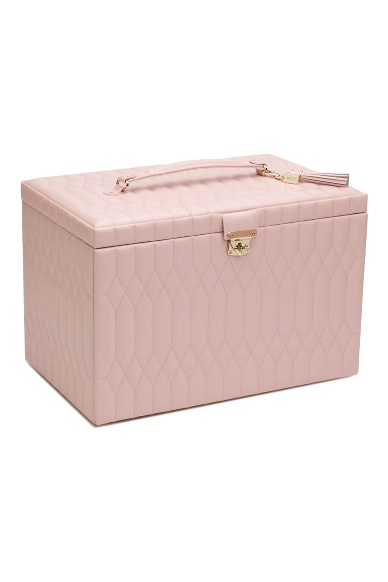 Caroline Jewelry Case, Main, color, ROSE QUARTZ
