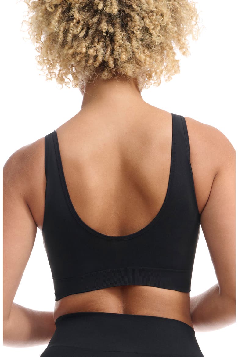 Scoop Lounge Sports Bra, Alternate, color, BLACK