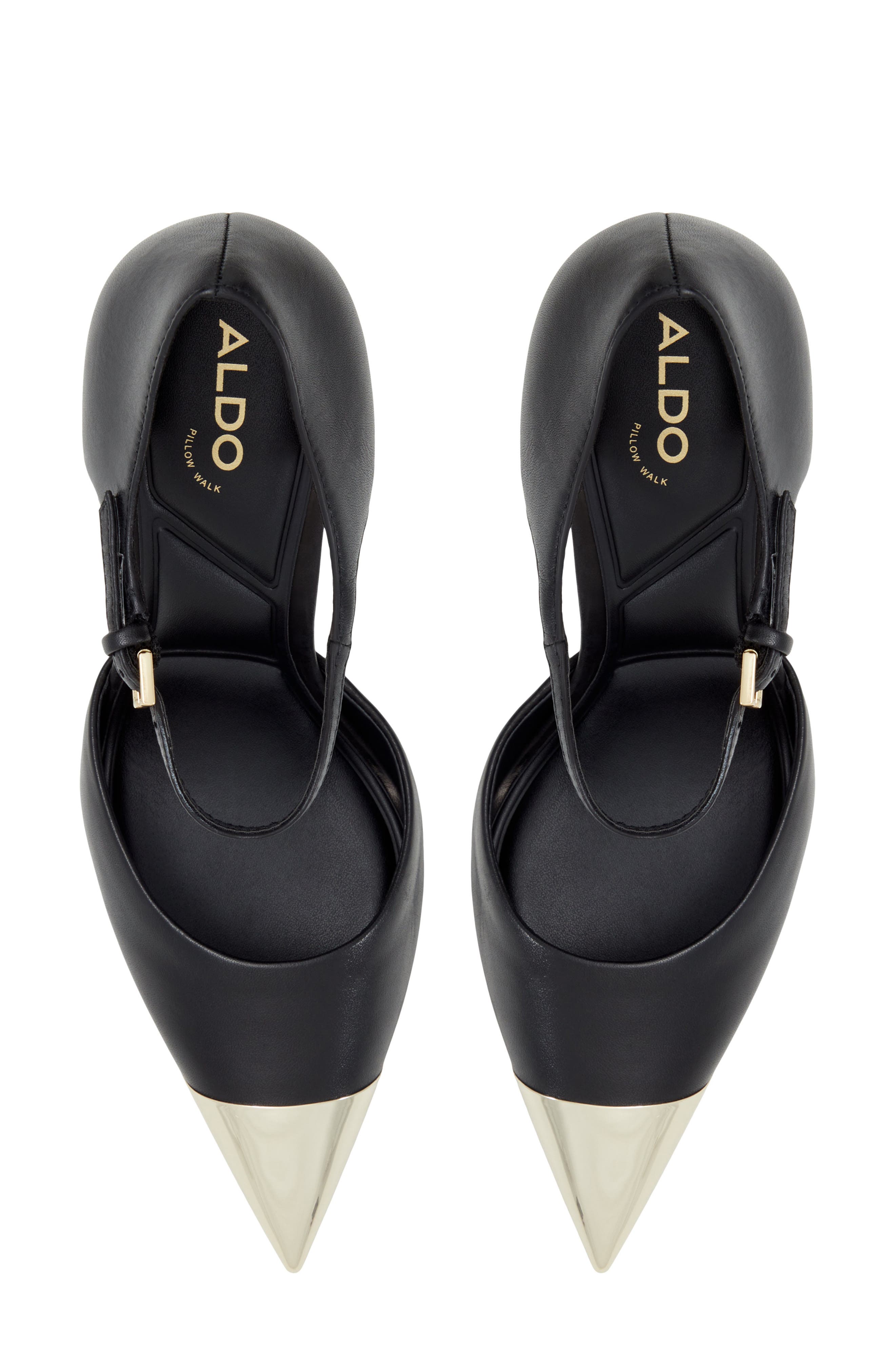 ALDO Mysha Ankle Strap Pointed Cap Toe Pump, Alternate, color, 