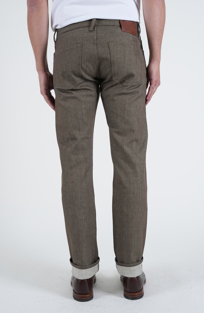 HIROSHI KATO The Hammer Straight Leg 10.5-Ounce Stretch Selvedge Jeans, Alternate, color, Brown Raw