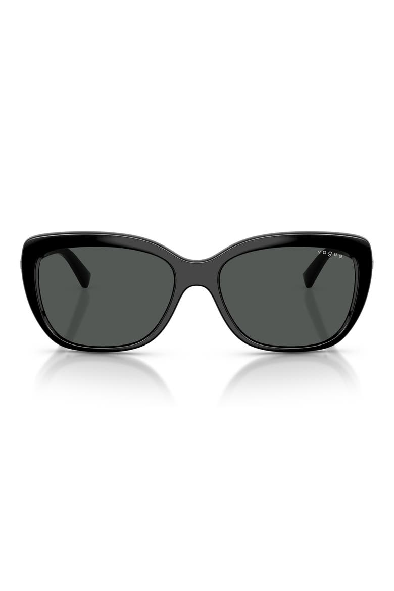VO5678SB 55mm Butterfly Sunglasses, Main, color, BLACK / DARK GREY