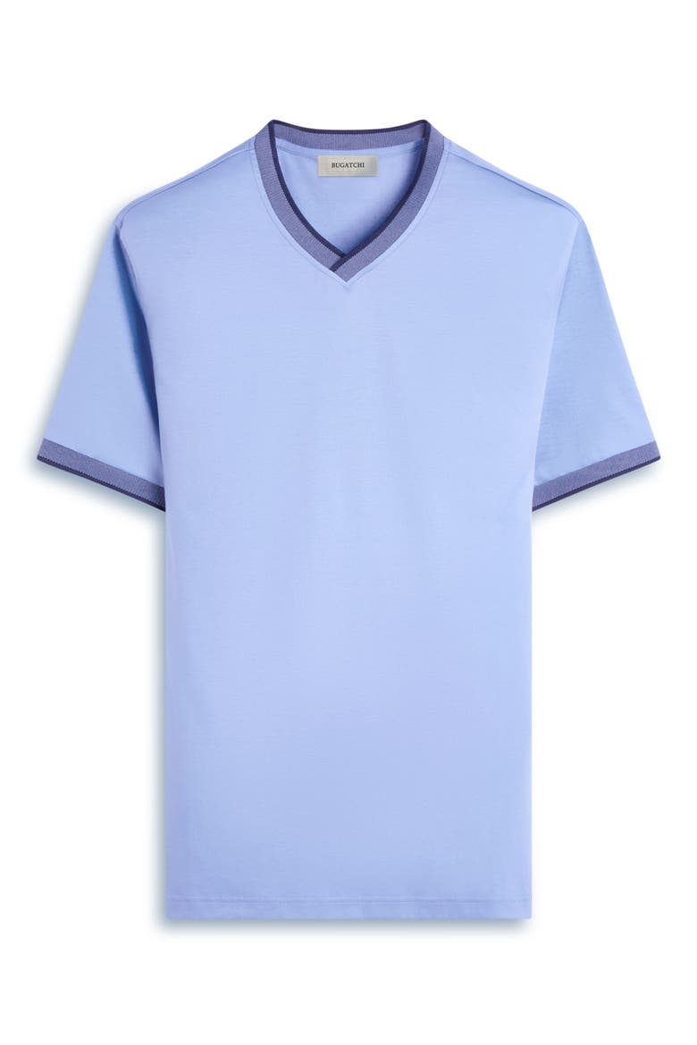 Pima Cotton V-Neck T-Shirt, Alternate, color, AIR BLUE