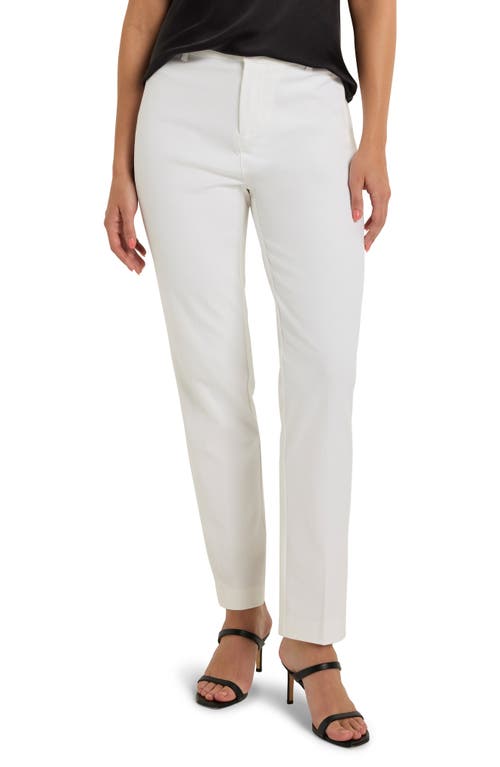 Nic + Zoe Nic+zoe Cotton Bi Stretch Copley Straight Leg Pants In Paper White