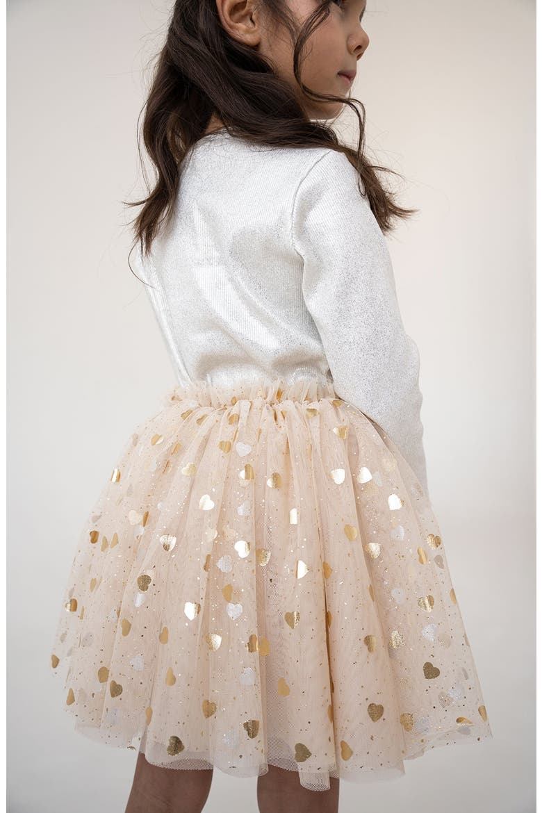 Gleam Tutu Skirt Set, Alternate, color, Sand Beige