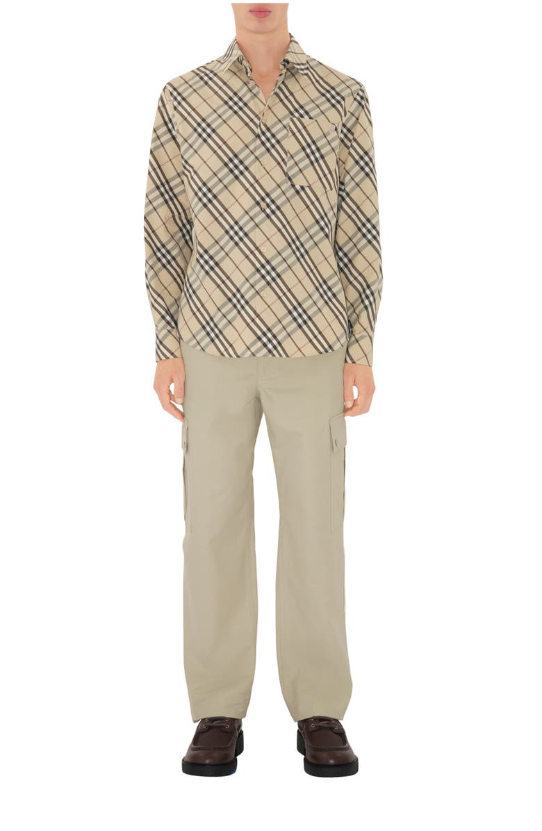 Burberry Relaxed Fit Check Cotton Shirt, Main, color, 