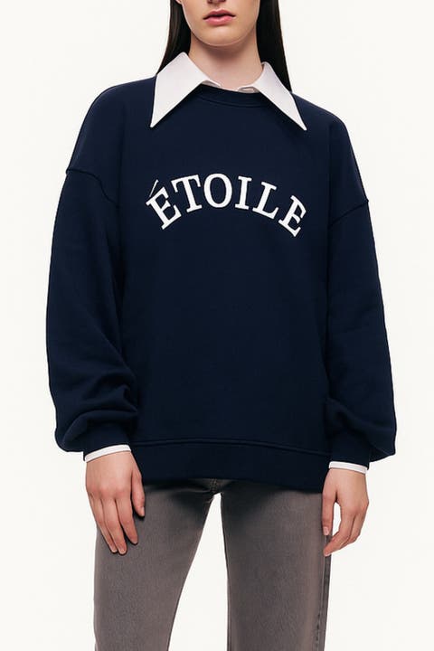 Woven Text Logo Sweatshirt