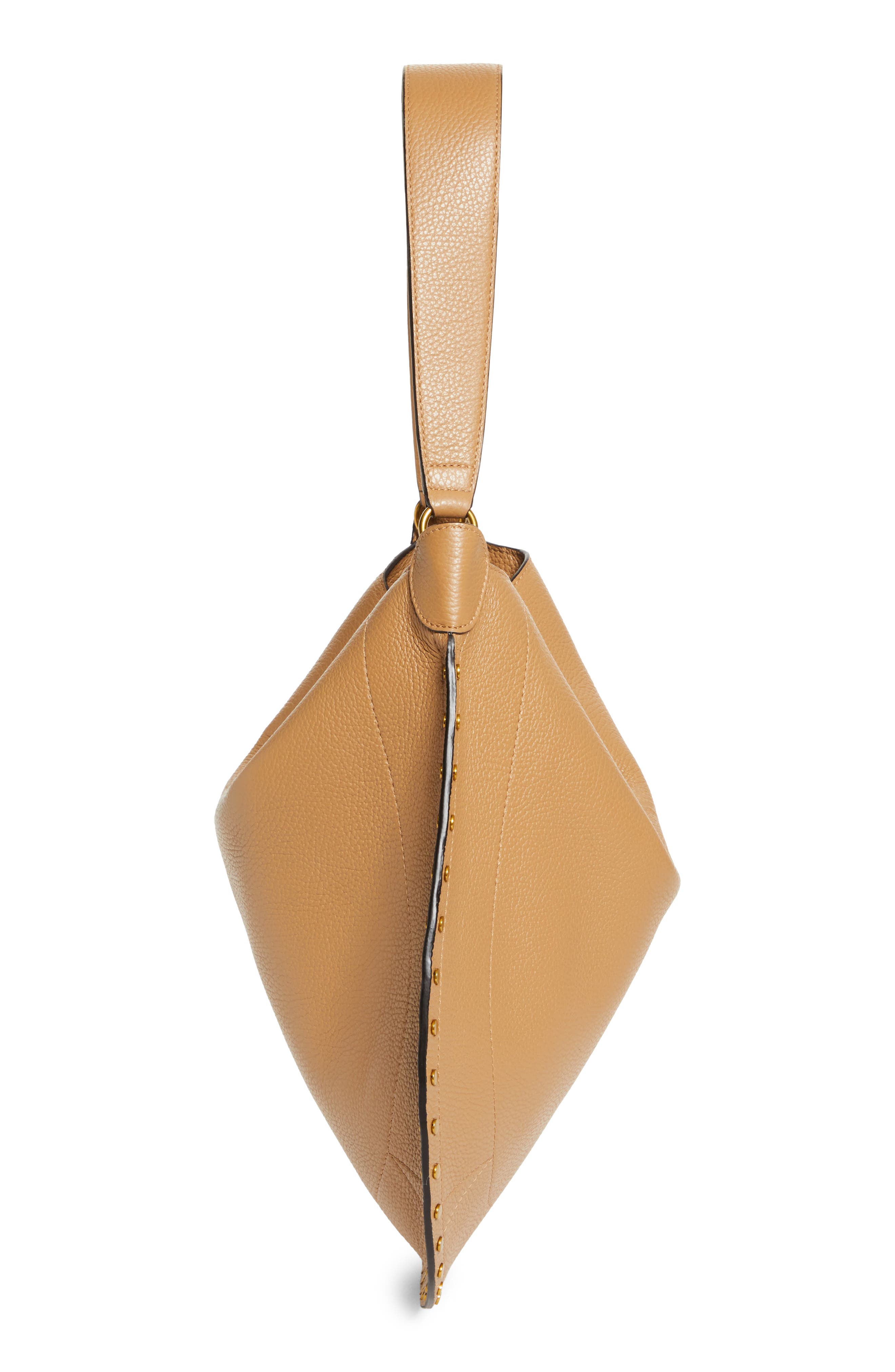 Isabel Marant Oskan Soft Leather Hobo Bag, Alternate, color, Cappuccino