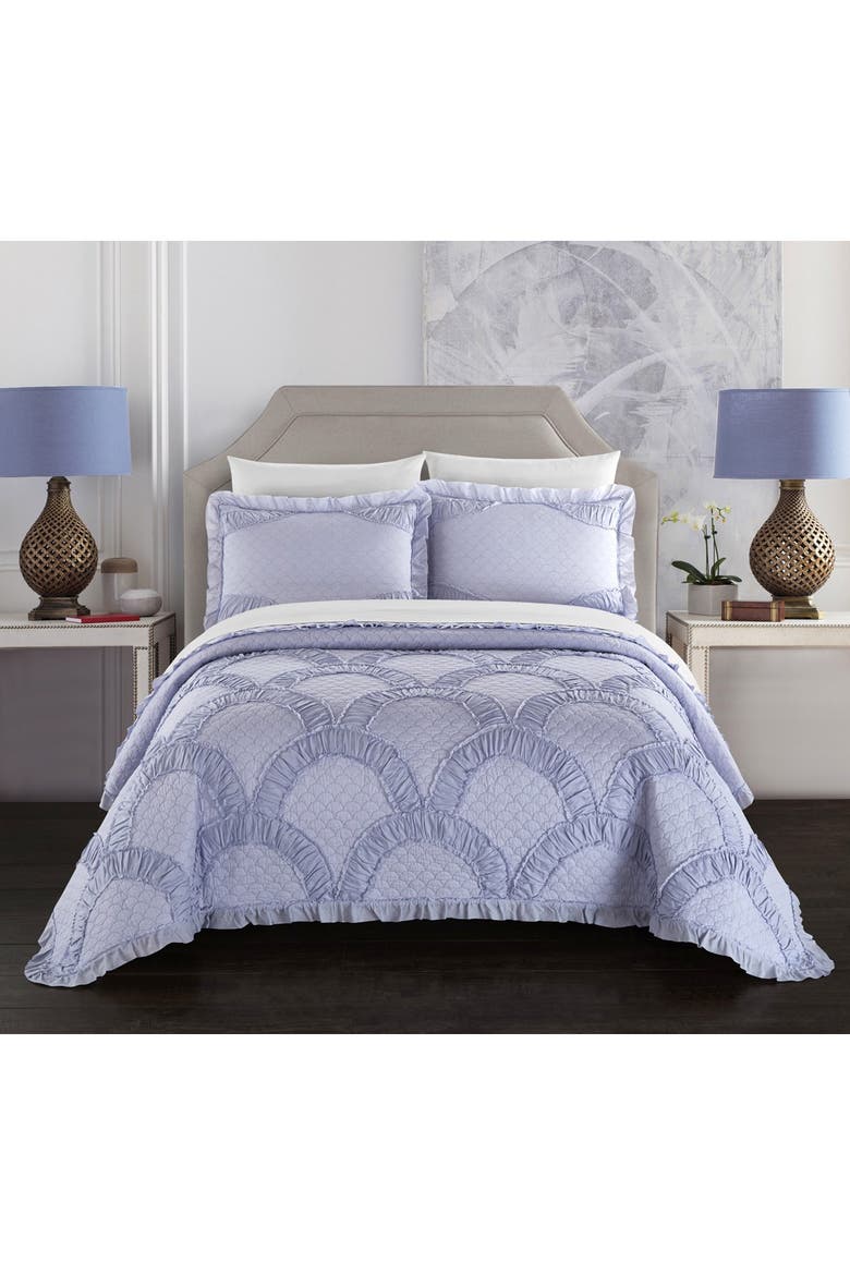 CHIC Carmina Stitched Fish Scale Pattern With Ruching Ruffled Details ...