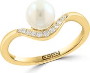 EFFY Diamond & Freshwater Pearl Ring