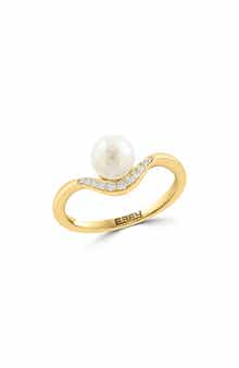 EFFY Diamond & Freshwater Pearl Ring
