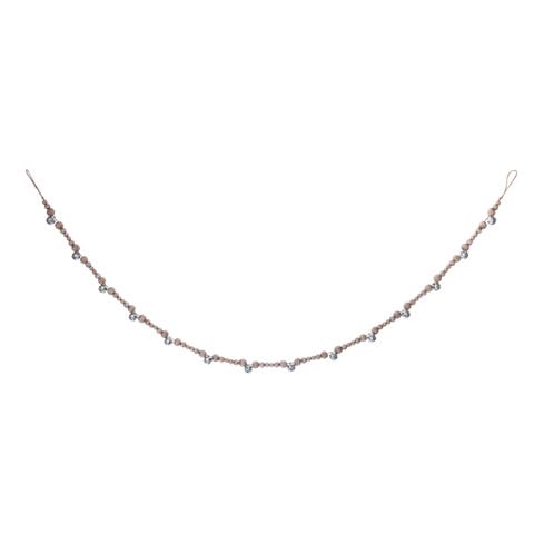 Multicolor Christmas Beaded Rustic Bell Garland for Holiday Decor