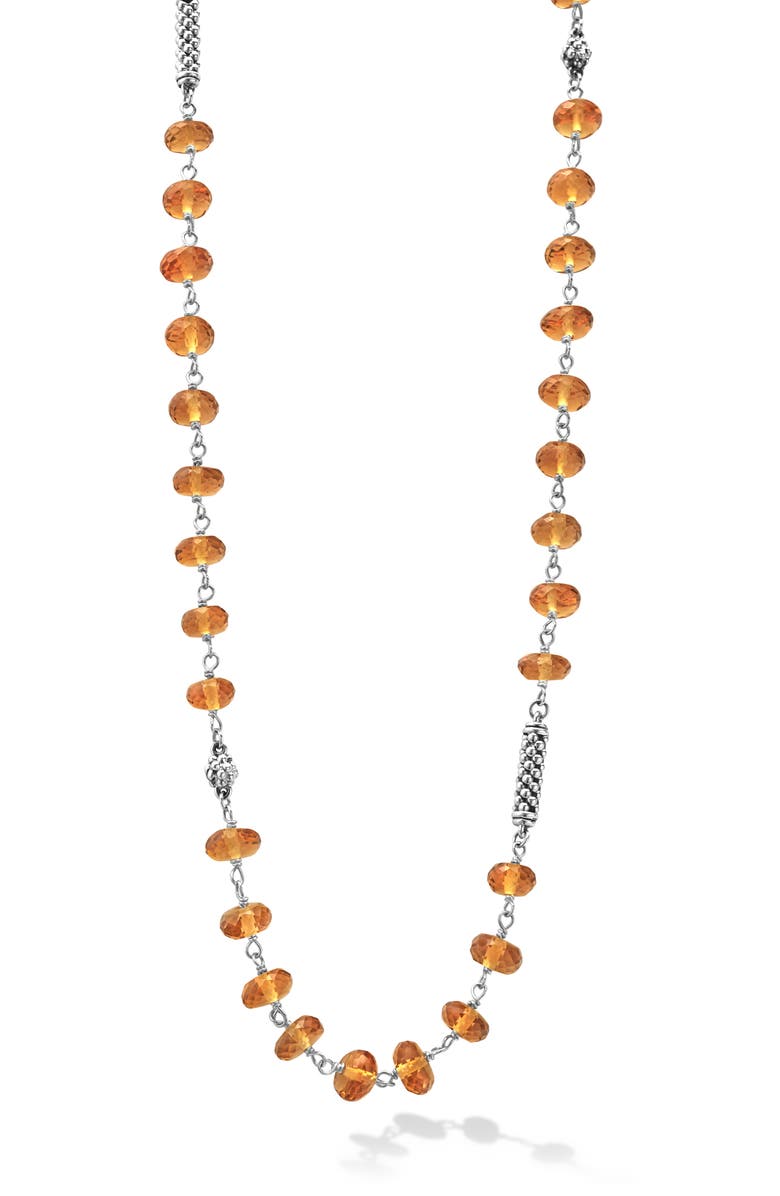 LAGOS Caviar Icon Citrine Bead Dual Layer Necklace, Alternate, color, 