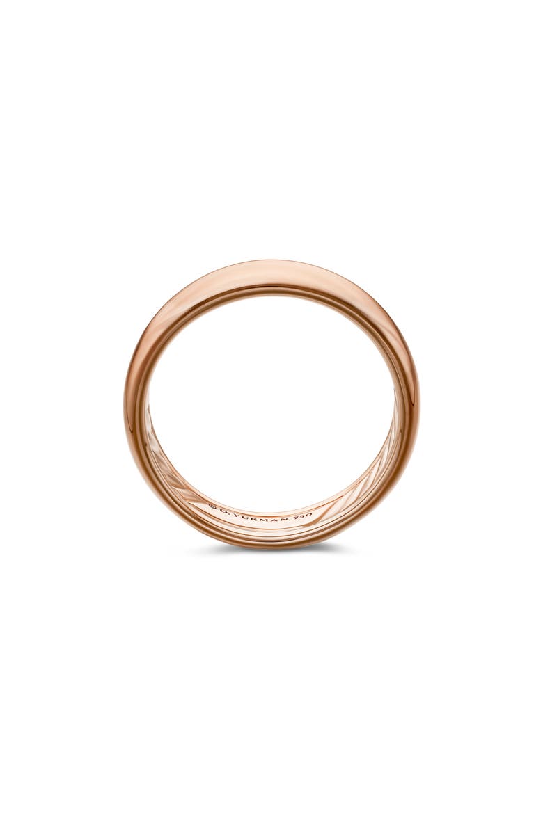 DY Classic Band Ring in 18k White Gold, Alternate, color, ROSE GOLD