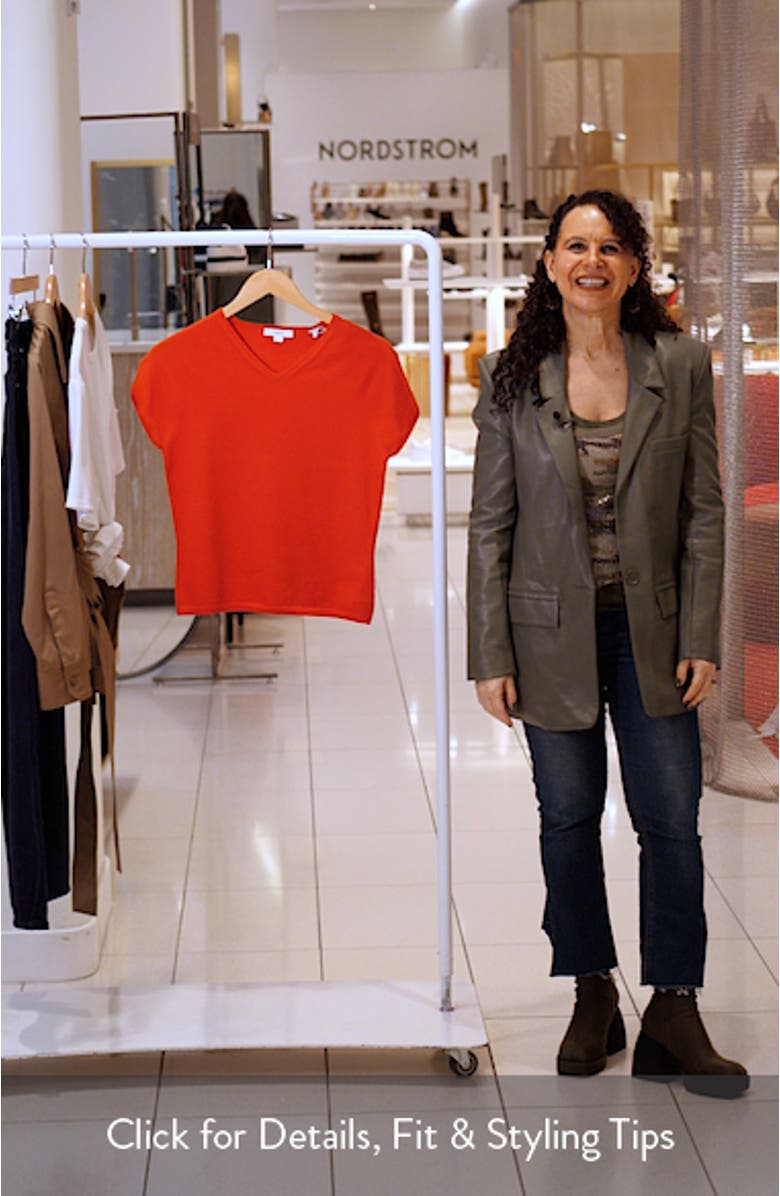 Short Sleeve Wool Blend Sweater, sales video thumbnail