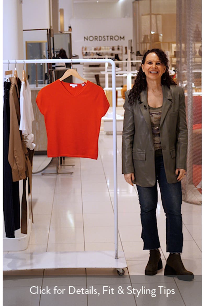 Short Sleeve Wool Blend Sweater video