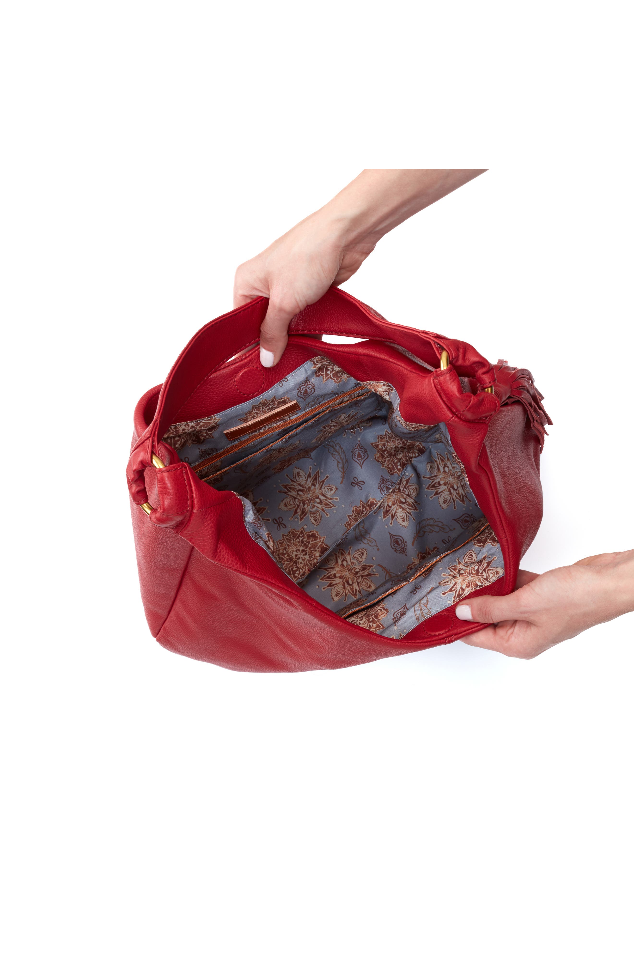 Gardner Leather Shoulder Bag, Alternate, color, SCARLET