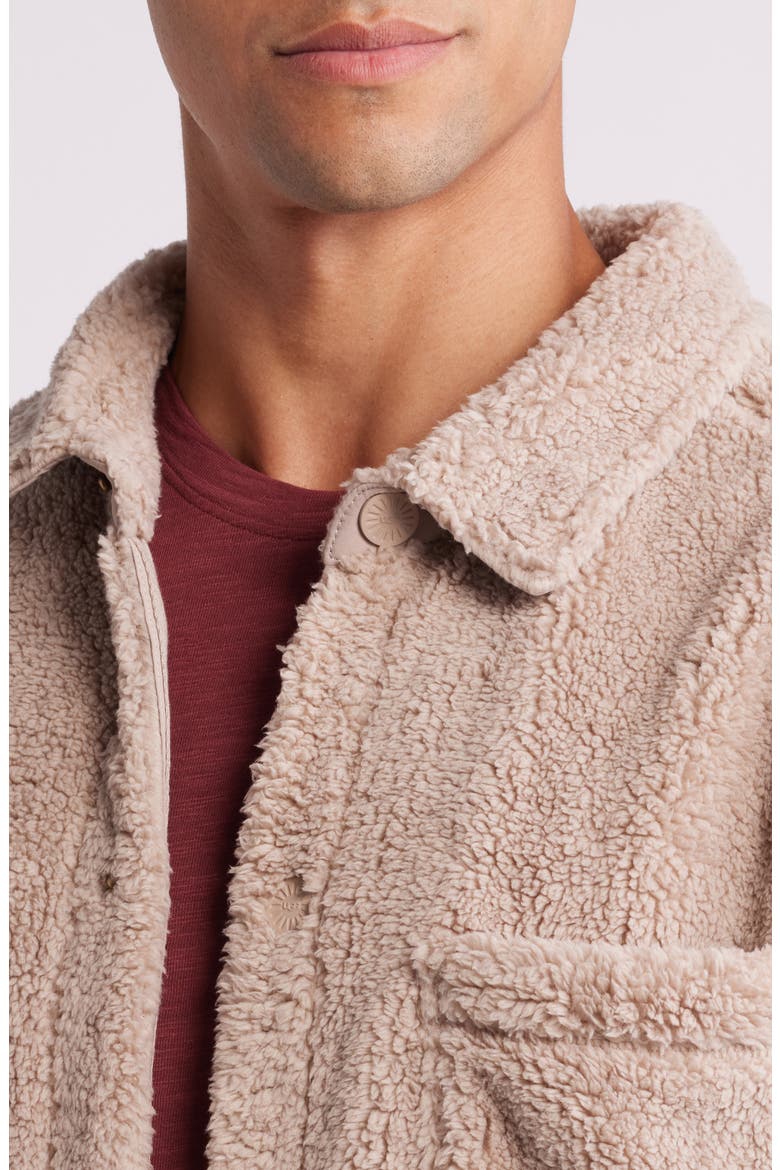 Tasman Snap Fleece Shacket, Alternate, color, PUTTY