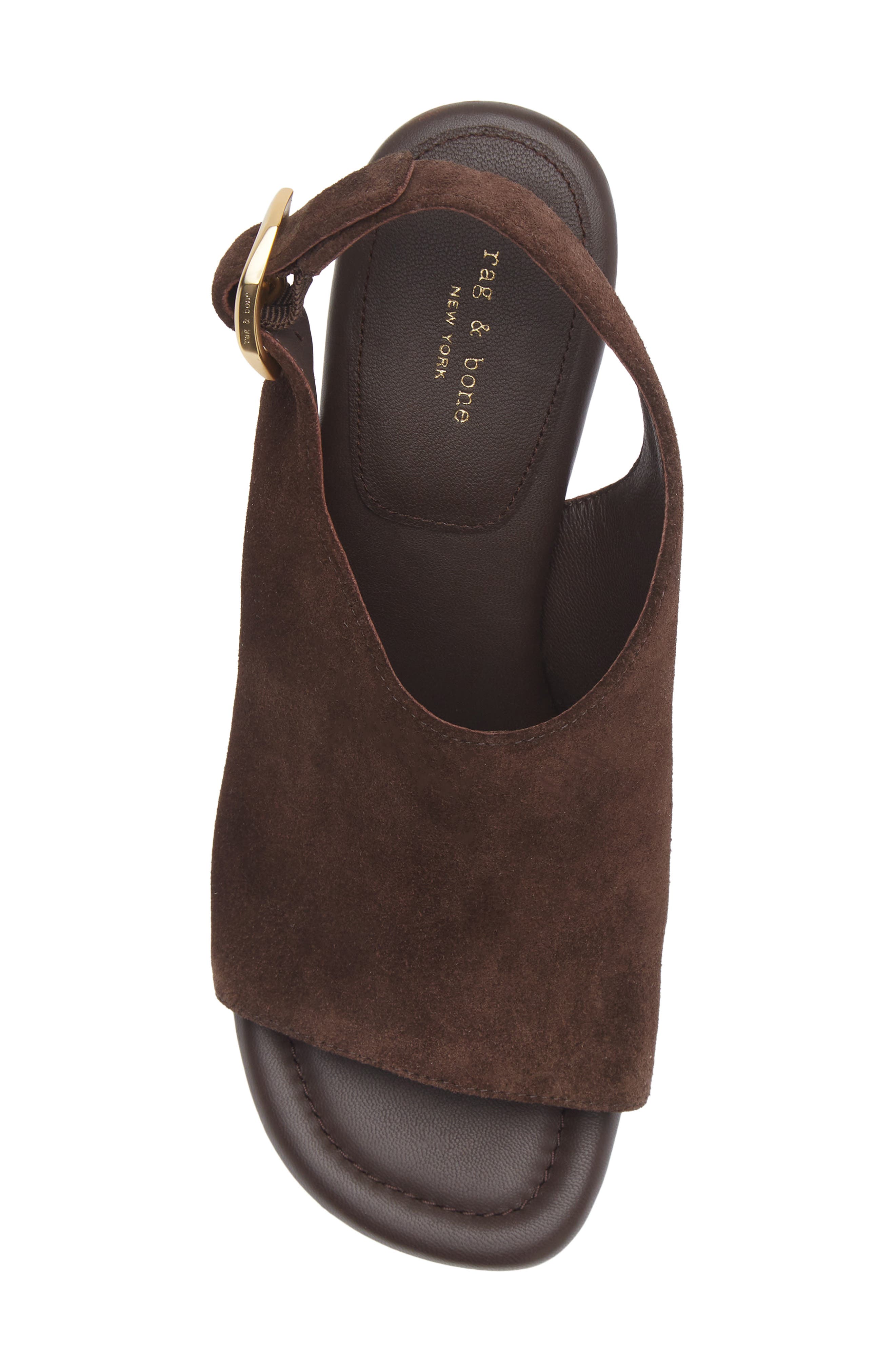 Gigi Slingback Sandal, Alternate, color, DARK CHOCOLATE SUEDE
