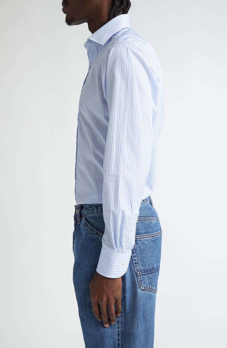 Drake's Bengal Stripe Cotton Button-Up Shirt, Alternate, color, 