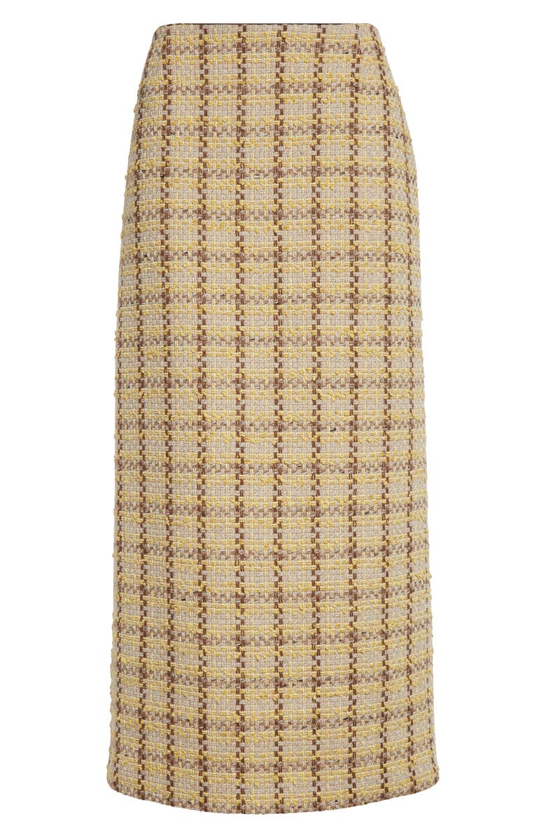Lafayette 148 New York Plaid Tweed Pencil Skirt, Alternate, color, 