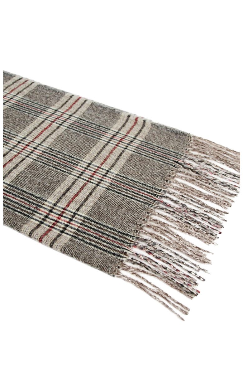 Apen Plaid Scarf, Alternate, color, Military