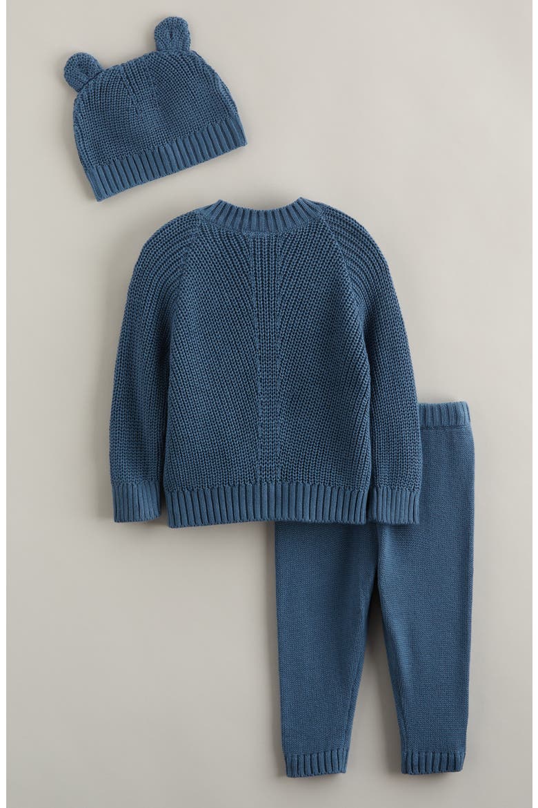 Knit Sweater, Pants & Hat Set, Alternate, color, BLUE STELLAR