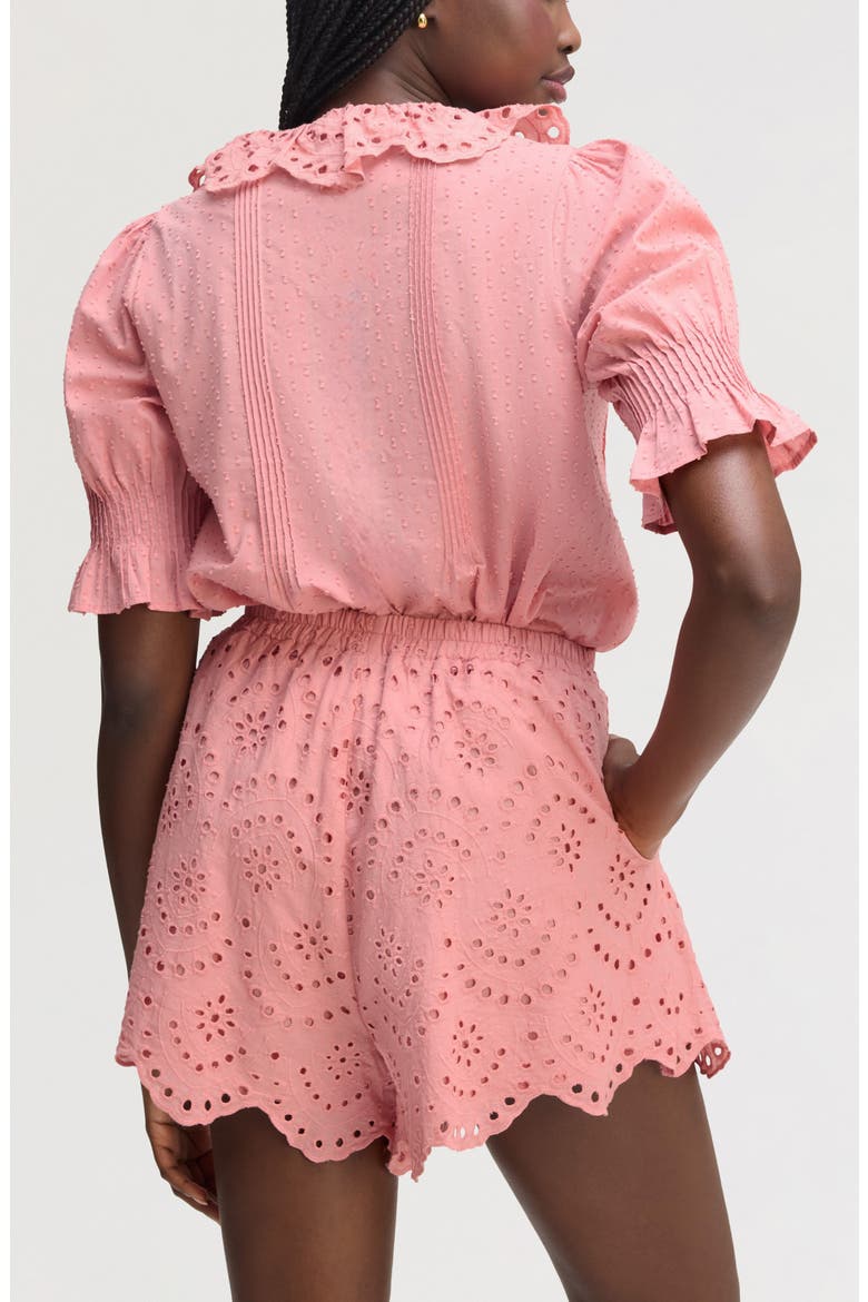 Flounce Ruffle Cotton Top, Alternate, color, PINK ROSA