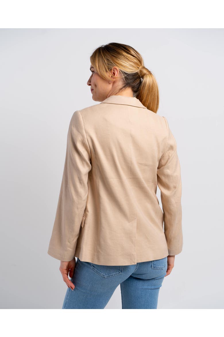 Iona Linen Blazer, Alternate, color, Safari