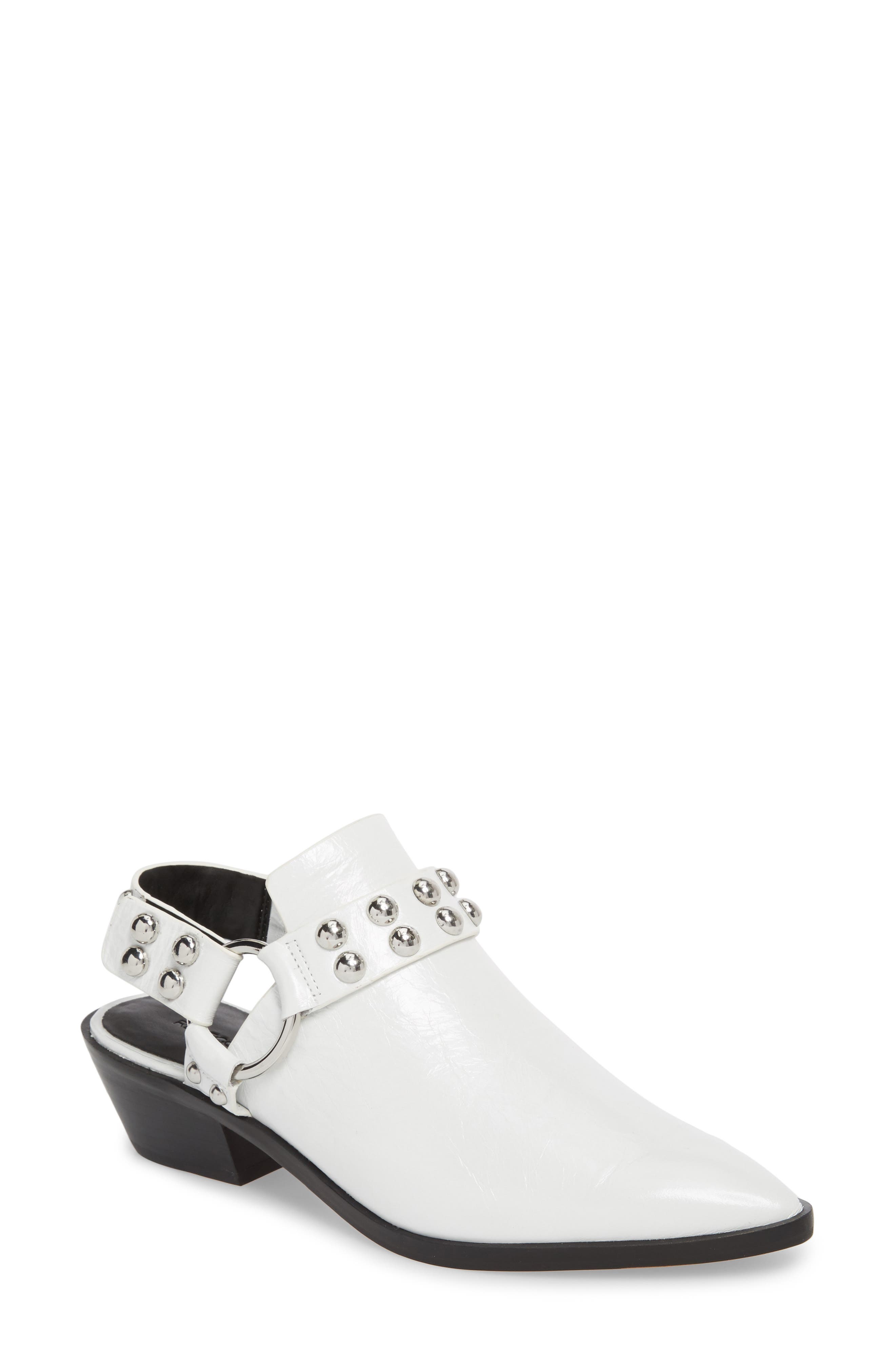 Korlyn Studded Bootie, Main, color, WHITE LEATHER