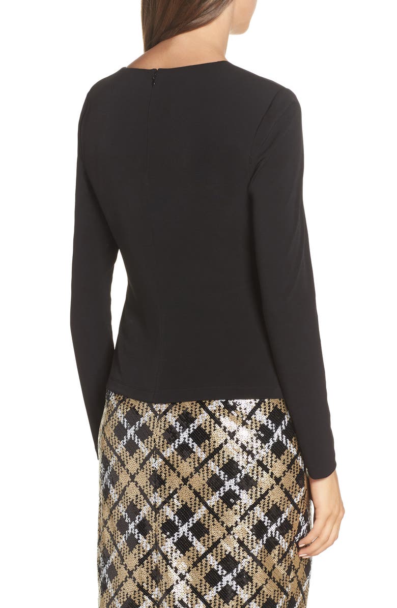 Eliza J Pleat Neck Top, Alternate, color, 